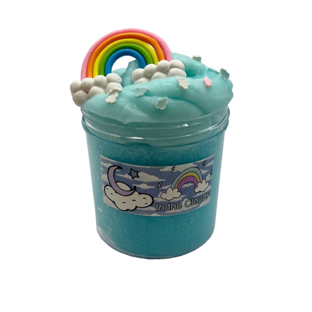 In the Clouds Cotton Candy Scented Blue Icee Slime Rainbow 6 oz - Picture 2 of 6